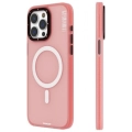 Apple iPhone 15 Pro Max Kılıf Magsafe Şarj Özellikli Youngkit Colored Sand Serisi Kapak - Pembe