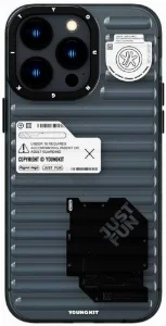 Apple iPhone 15 Pro Kılıf Şeffaf Renkli Tasarım YoungKit Fluorite Serisi Kapak - Siyah