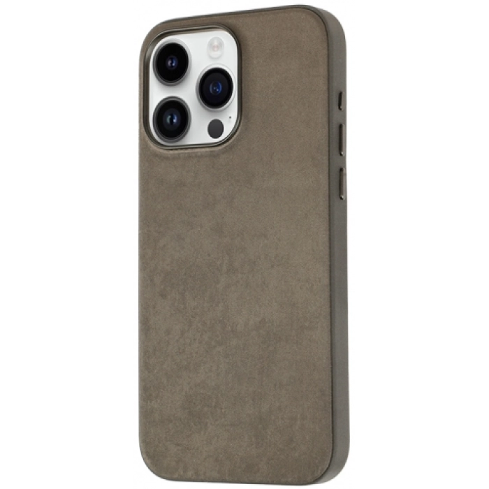 Apple iPhone 15 Pro Kılıf Zore PU Suni Deri Mimoza Kapak - Kahve