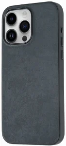 Apple iPhone 15 Pro Kılıf Zore PU Suni Deri Mimoza Kapak - Siyah
