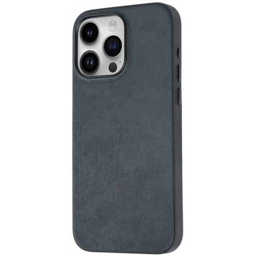 Apple iPhone 15 Pro Kılıf Zore PU Suni Deri Mimoza Kapak - Siyah