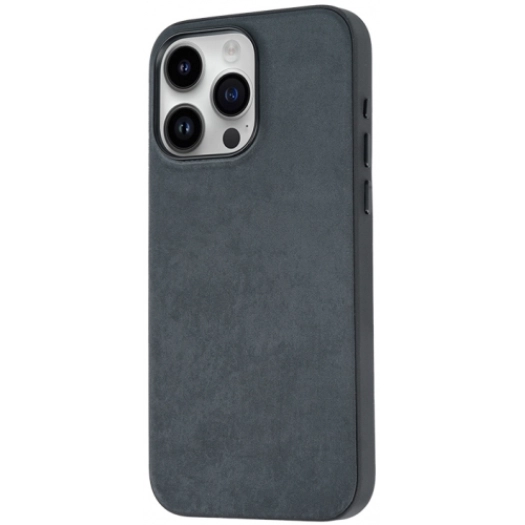 Apple iPhone 15 Pro Kılıf Zore PU Suni Deri Mimoza Kapak - Siyah