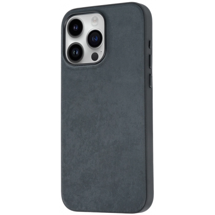 Apple iPhone 15 Pro Kılıf Zore PU Suni Deri Mimoza Kapak - Siyah