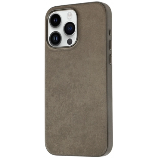 Apple iPhone 15 Pro Max Kılıf Zore PU Suni Deri Mimoza Kapak - Kahve