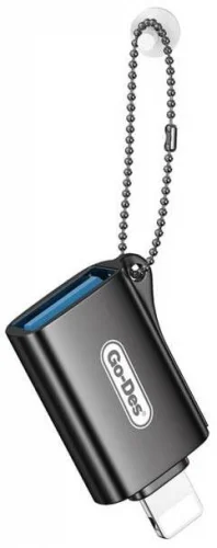 Go Des GD-CT066 USB-A to Lightning OTG Adaptör Çevirici - Siyah