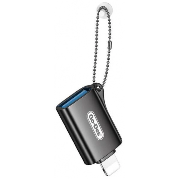 Go Des GD-CT066 USB-A to Lightning OTG Adaptör Çevirici - Siyah