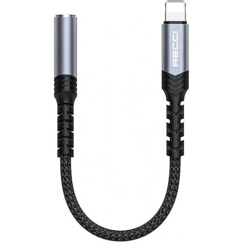 Recci RDS-A23 3.5mm to Lightning Audio Kablo - Gri