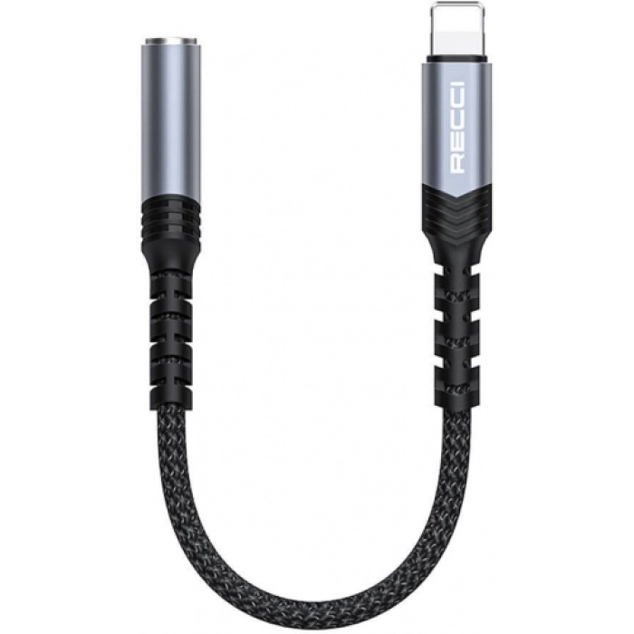 Recci RDS-A23 3.5mm to Lightning Audio Kablo - Gri