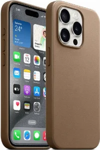 Apple iPhone 15 Pro Max Kılıf Zore Mikro Fiber Optimal Kapak - Kahve