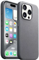 Apple iPhone 15 Pro Kılıf Zore Mikro Fiber Optimal Kapak - Gri