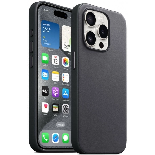 Apple iPhone 15 Pro Kılıf Zore Mikro Fiber Optimal Kapak - Siyah