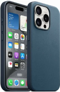 Apple iPhone 15 Pro Kılıf Zore Mikro Fiber Optimal Kapak - Mavi