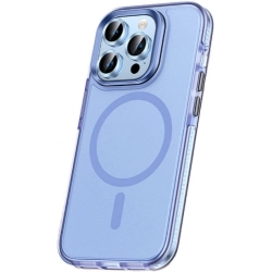 Apple iPhone 15 Pro Kılıf Airbagli Magsafe Wireless Şarj Özellikli Zore Klaptika Kapak - Mavi