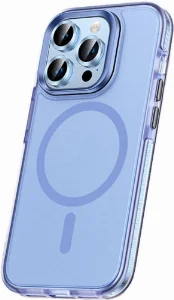 Apple iPhone 15 Pro Kılıf Airbagli Magsafe Wireless Şarj Özellikli Zore Klaptika Kapak - Mavi