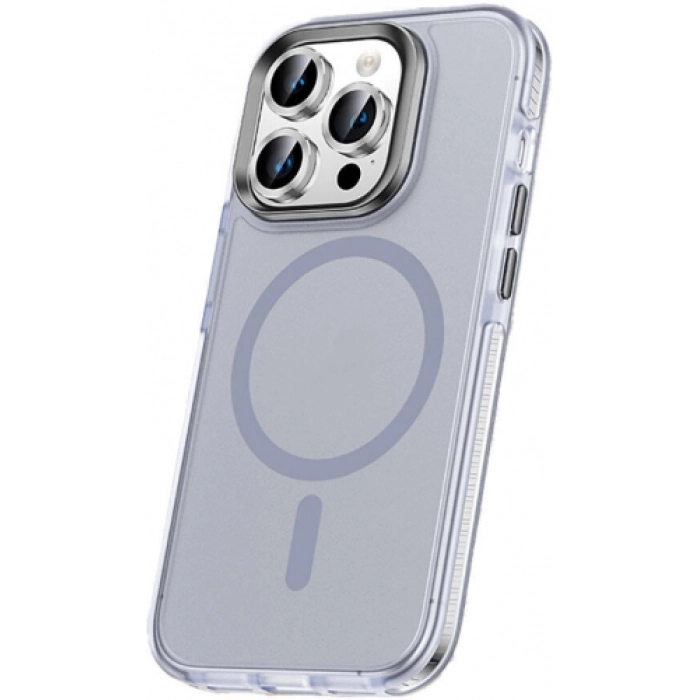 Apple iPhone 15 Pro Max Kılıf Airbagli Magsafe Wireless Şarj Özellikli Zore Klaptika Kapak - Gri