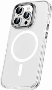 Apple iPhone 15 Pro Max Kılıf Airbagli Magsafe Wireless Şarj Özellikli Zore Klaptika Kapak - Şeffaf