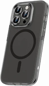 Apple iPhone 15 Pro Max Kılıf Airbagli Magsafe Wireless Şarj Özellikli Zore Klaptika Kapak - Siyah