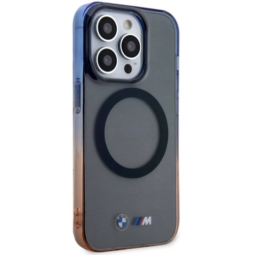 Apple iPhone 15 Pro Max Kılıf BMW Magsafe Şarj Özellikli Transparan Renkli Çerçeveli Orjinal Lisanslı Kapak - Gri