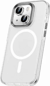 Apple iPhone 15 Kılıf Airbagli Magsafe Wireless Şarj Özellikli Zore Klaptika Kapak - Şeffaf