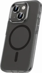 Apple iPhone 15 Kılıf Airbagli Magsafe Wireless Şarj Özellikli Zore Klaptika Kapak - Siyah