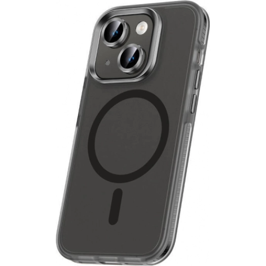 Apple iPhone 15 Kılıf Airbagli Magsafe Wireless Şarj Özellikli Zore Klaptika Kapak - Siyah