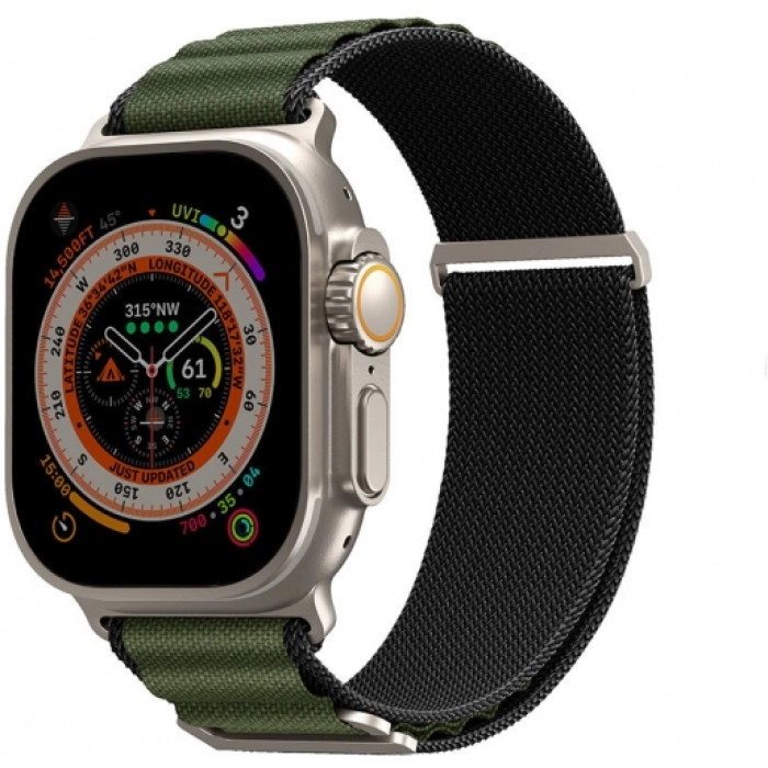Apple Watch Ultra 49mm SkinArma Kobu Hasır Kordon - Olive