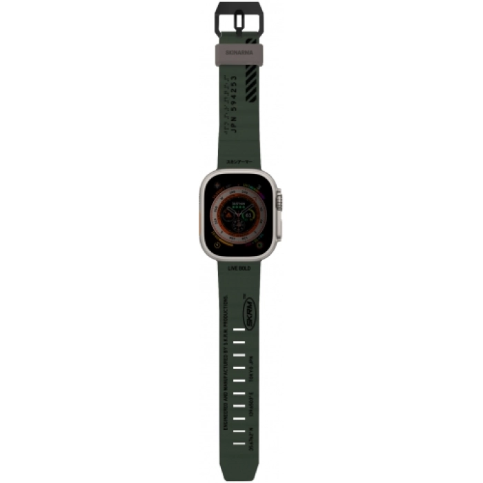 Apple Watch 42mm SkinArma Shokku Silikon Kordon - Dark Olive