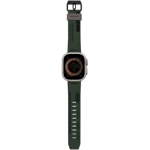 Apple Watch 44mm SkinArma Shokku Silikon Kordon - Dark Olive