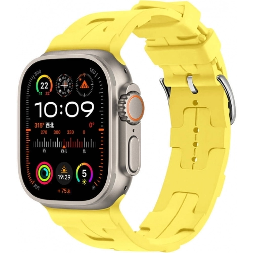 Apple Watch Ultra 49mm KRD-92 Silikon Kordon - Sarı
