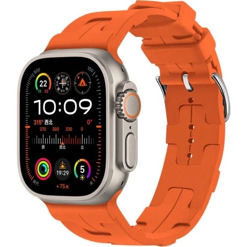 Apple Watch Ultra 49mm KRD-92 Silikon Kordon - Turuncu