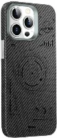 Apple iPhone 15 Pro Max (6.7) Kılıf Wiwu HHX-016 Karbon Fiber 600D Mars Kevlar Kapak - Siyah