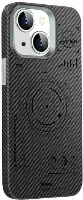 Apple iPhone 15 Plus (6.7) Kılıf Wiwu HHX-016 Karbon Fiber 600D Mars Kevlar Kapak - Siyah