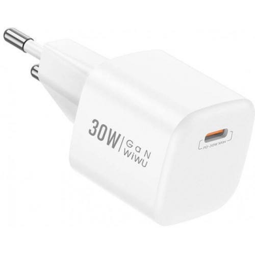 Wiwu Wi-U006 GaN Tech PD Hızlı Şarj Özellikli Seyahat Şarj Başlığı 30W - Beyaz