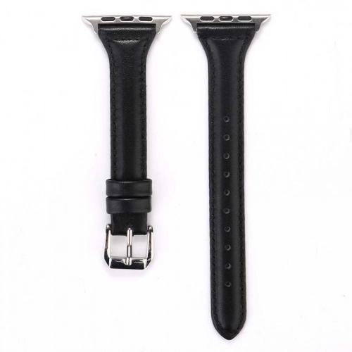 ​​​Apple Watch Ultra 49mm Kordon KRD-28 Deri Strap Kayış - Siyah