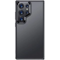 Samsung Galaxy S24 Ultra Kılıf Volks Serisi Kenarları Silikon Arkası Şeffaf Sert Kapak  - Siyah