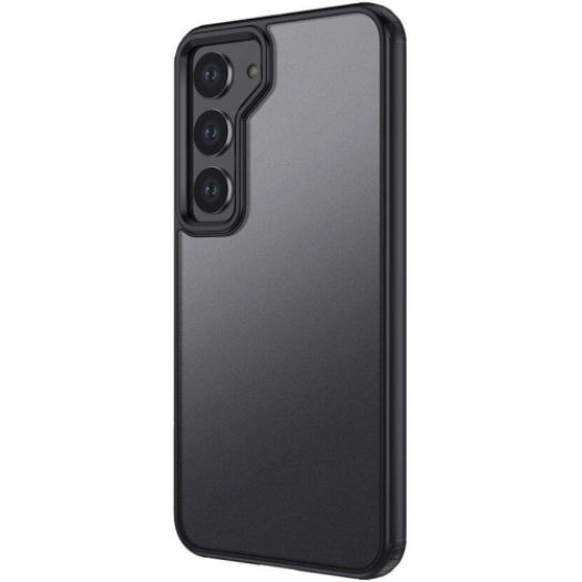 Samsung Galaxy S24 Plus Kılıf Volks Serisi Kenarları Silikon Arkası Şeffaf Sert Kapak - Siyah