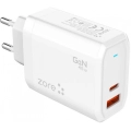 Zore Always-02 GaN Tech Type-C PD4.0 USB-A QC3.0 Hızlı Şarj Özellikli Seyahat Şarj Başlığı 45W - Beyaz