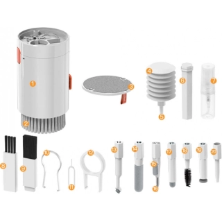 Zore Q20 20 in 1 Çok Fonksiyonlu Telefon Tablet Airpods Cihaz Temizleme Kiti - Beyaz