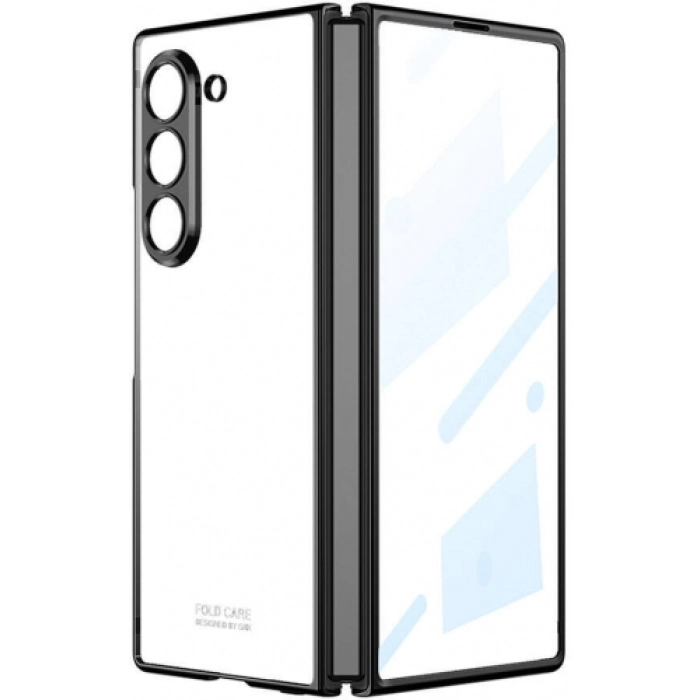 Galaxy Z Fold 6 Kılıf Zore Full Camlı Kıpta Kapak - Siyah