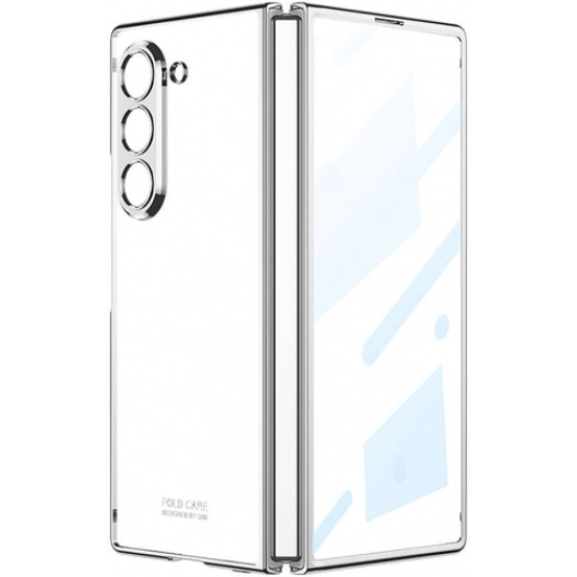 Galaxy Z Fold 6 Kılıf Zore Full Camlı Kıpta Kapak - Gümüş