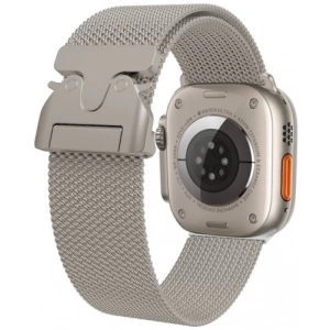 Apple Watch 10 46mm Zore KRD-25 Metal Hasır Kordon - Gri