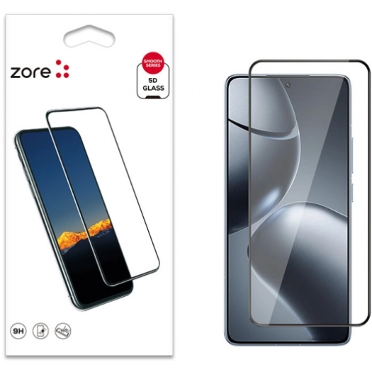 Xiaomi Mi 14T Pro Kırılmaz Cam Tam Kapatan Kenarları Kırılmaya Dayanıklı Cam Ekran Koruyucu - Siyah