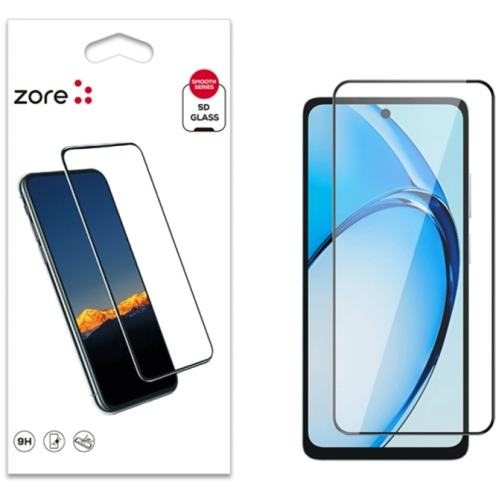 Oppo A60 Kırılmaz Cam Tam Kapatan Kenarları Kırılmaya Dayanıklı Cam Ekran Koruyucu - Siyah