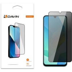 Samsung Galaxy A16 Kırılmaz Cam 5D Ekran Koruyucu Karartmalı Hayalet Cam Privacy Tam Kapatan - Siyah