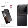 Samsung Galaxy Z Flip 7 Kırılmaz Cam 5D Ekran Koruyucu Karartmalı Hayalet Cam Privacy Tam Kapatan - Siyah