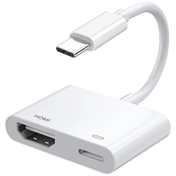 Zore Type-C to HDMI 4K@30Hz + PD 100W Çoklayıcı Adaptör (MacBook/iPad Uyumlu)- Beyaz