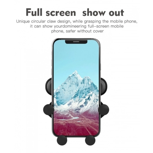 Ahtapot Otomatik Kavramalı Araç İçi Telefon Tutucu - Siyah