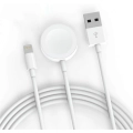 Akıllı Saat Wireless To Lightning Type-C Şarj Kablosu 1.2m - Beyaz