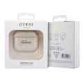 Apple Airpods 3. Nesil Kılıf GUESS Glitter 4G Charm Kapak - Siyah