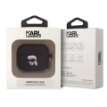 Apple Airpods 3. Nesil Kılıf Karl Lagerfeld Orjinal Lisanslı Karl 3D Silikon Kapak - Siyah
